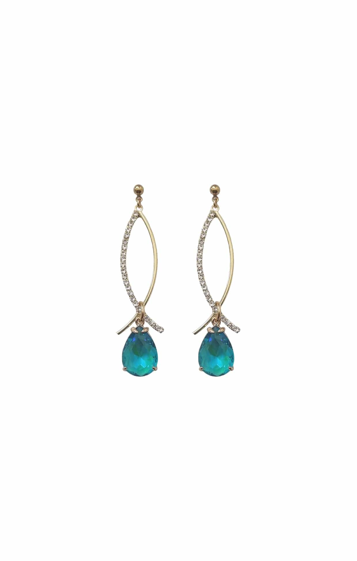 Earrings OS / BRILLIANT BLUE ALLEGRA DROP EARRINGS IN BRILLIANT BLUE