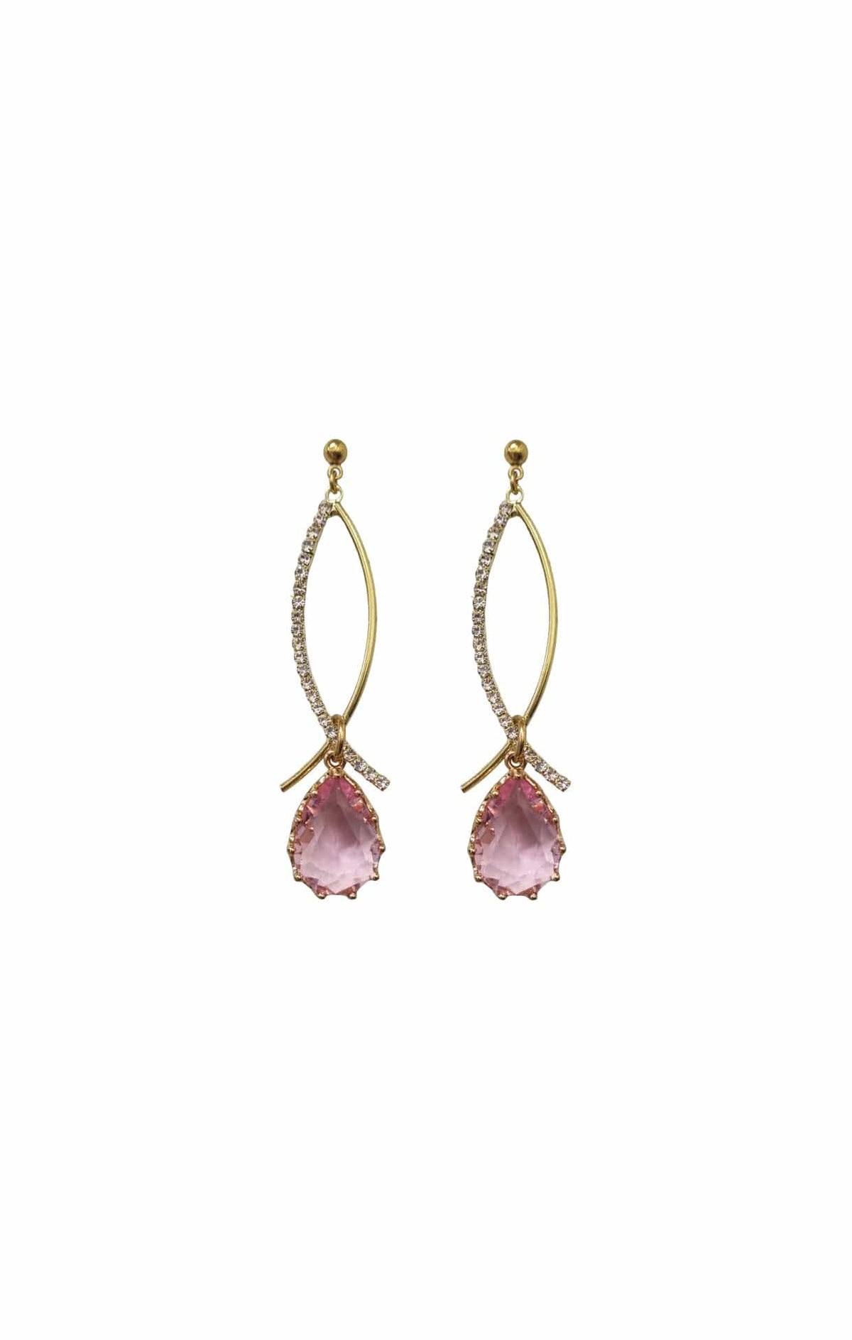 Earrings OS / PINK ALLEGRA DROP EARRINGS IN PINK