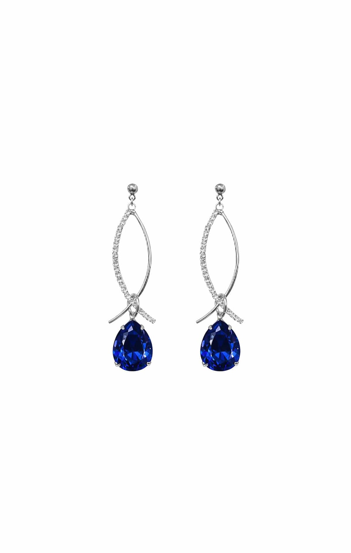 Earrings OS / SAPPHIRE ALLEGRA DROP EARRINGS IN SAPPHIRE