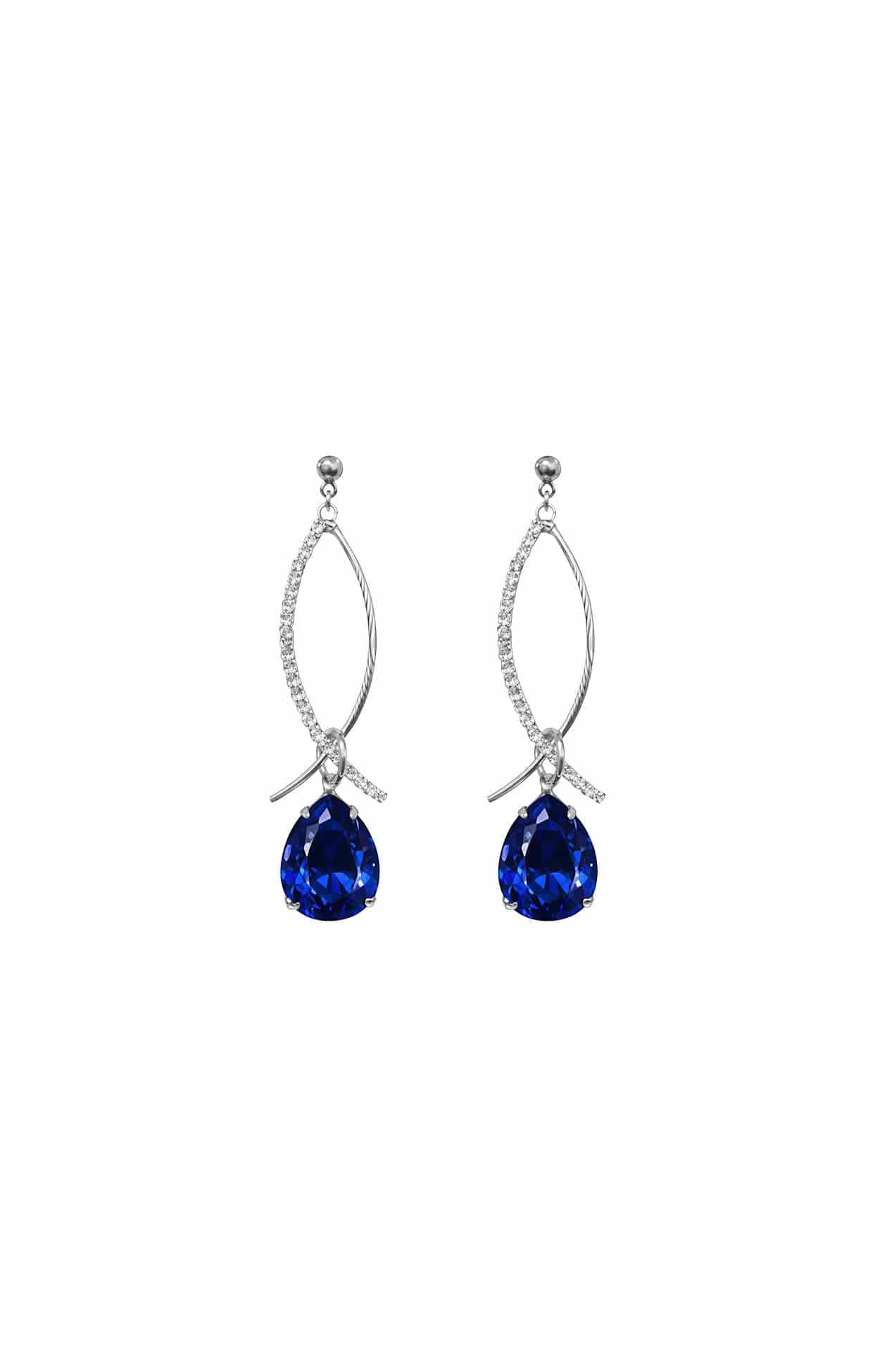 Earrings OS / SAPPHIRE ALLEGRA DROP EARRINGS IN SAPPHIRE