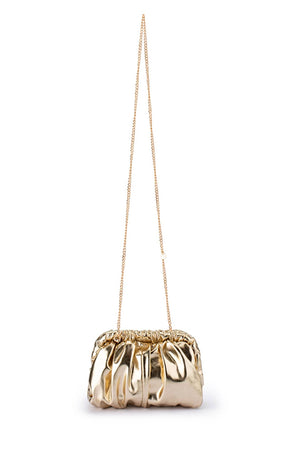 Bags OS / GOLD BETTY METALLIC CLUTCH BAG IN GOLD