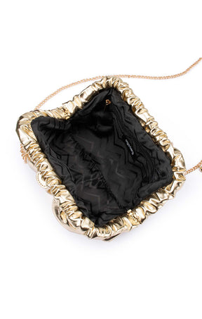 Bags OS / GOLD BETTY METALLIC CLUTCH BAG IN GOLD