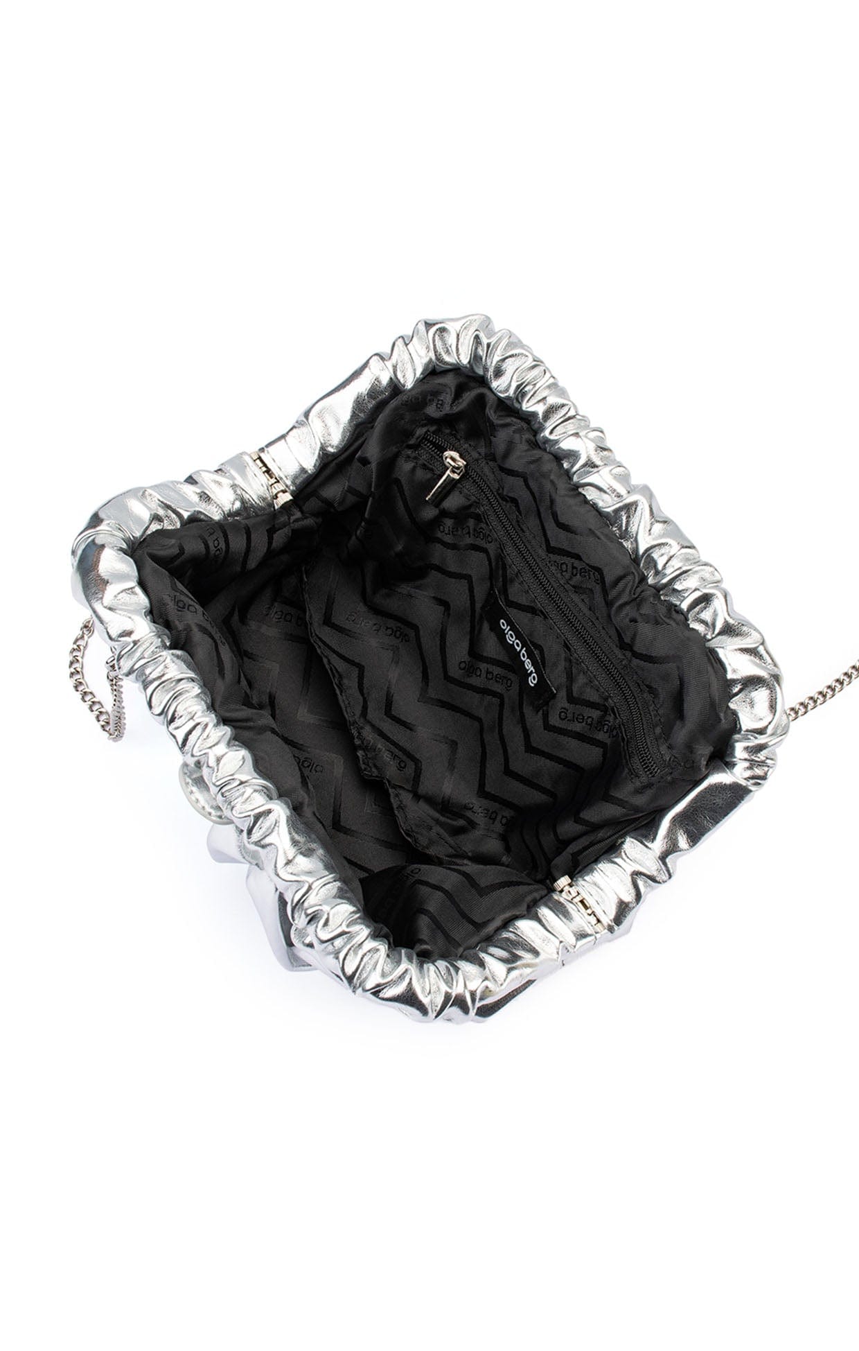Bags OS / SILVER BETTY METALLIC CLUTCH BAG IN SILVER