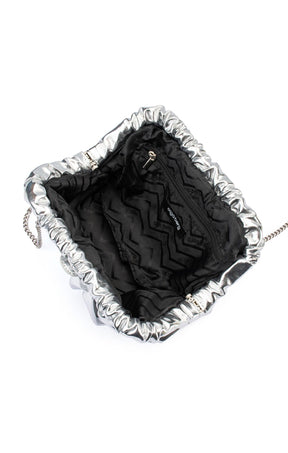 Bags OS / SILVER BETTY METALLIC CLUTCH BAG IN SILVER