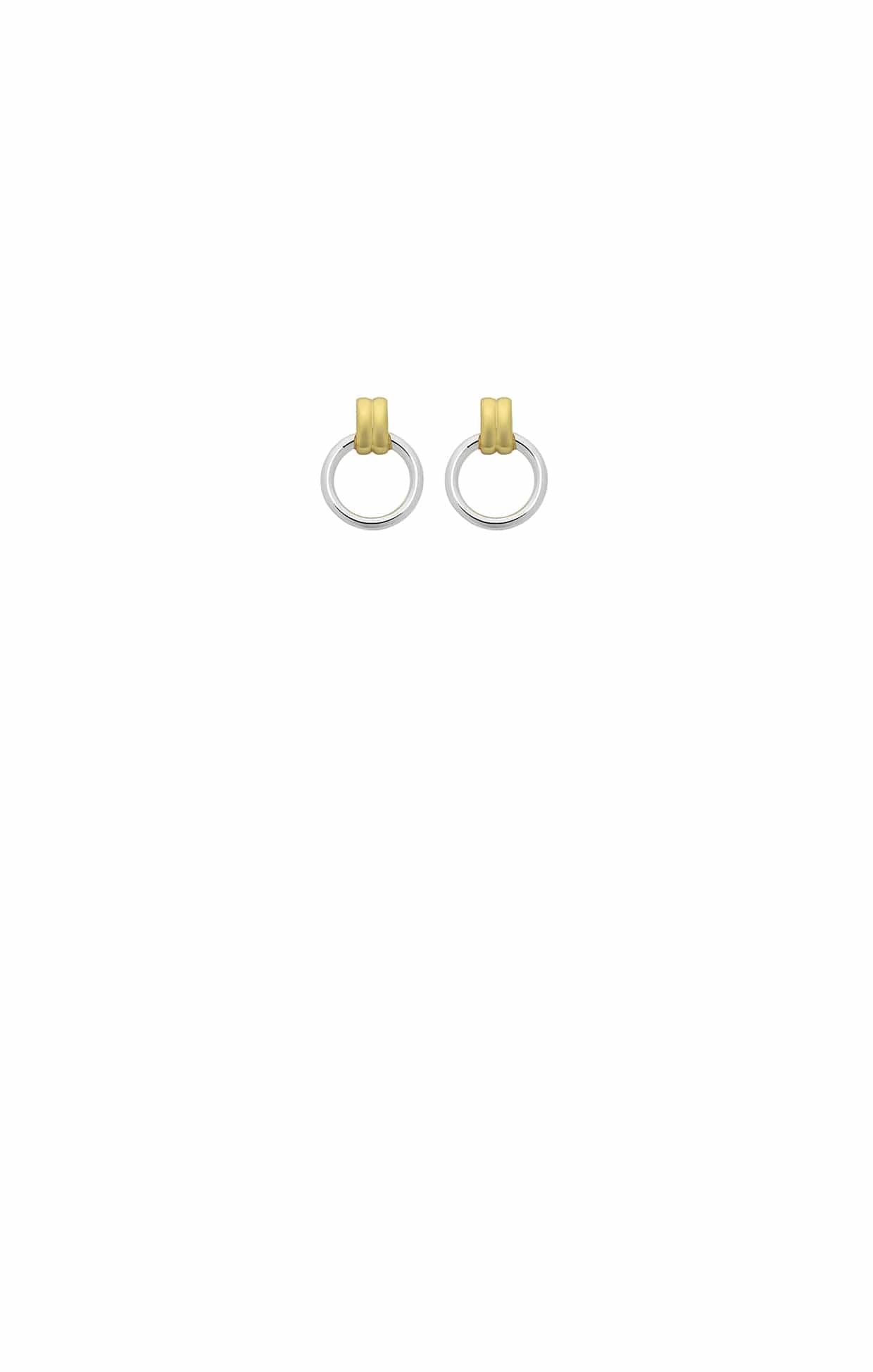 Earrings OS / GOLD SILVER CARMEN TWO TONE EARRINGS