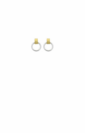 Earrings OS / GOLD SILVER CARMEN TWO TONE EARRINGS
