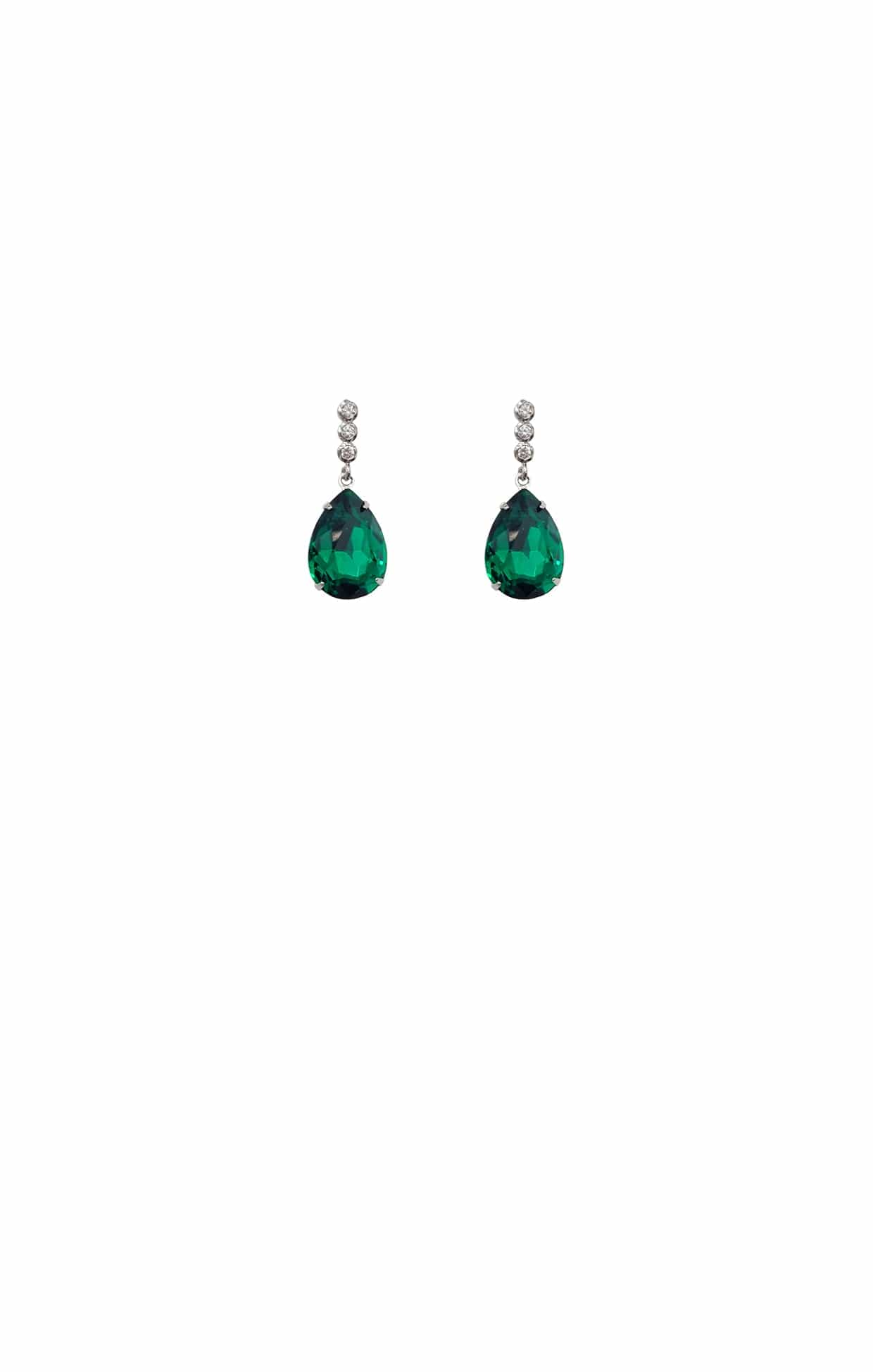 Earrings OS / EMERALD ESTELLE DROP EARRINGS IN EMERALD
