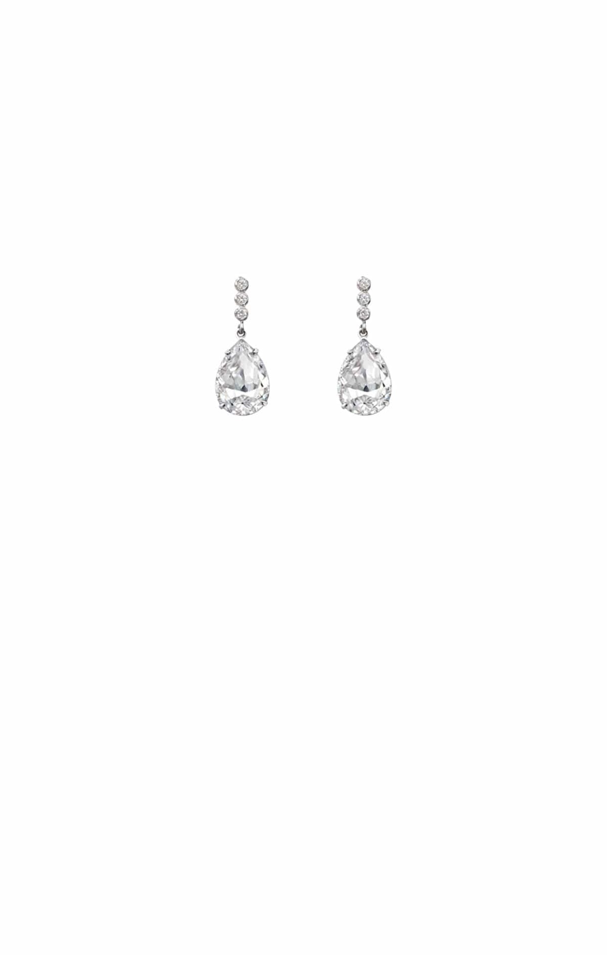 Earrings OS / DIAMANTE ESTELLE DROP EARRINGS IN DIAMANTE
