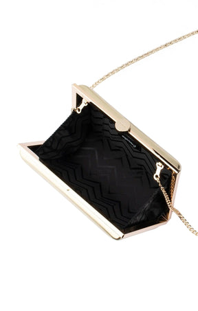 Bags OS / GOLD LUCY METALLIC CLUTCH BAG  IN GOLD