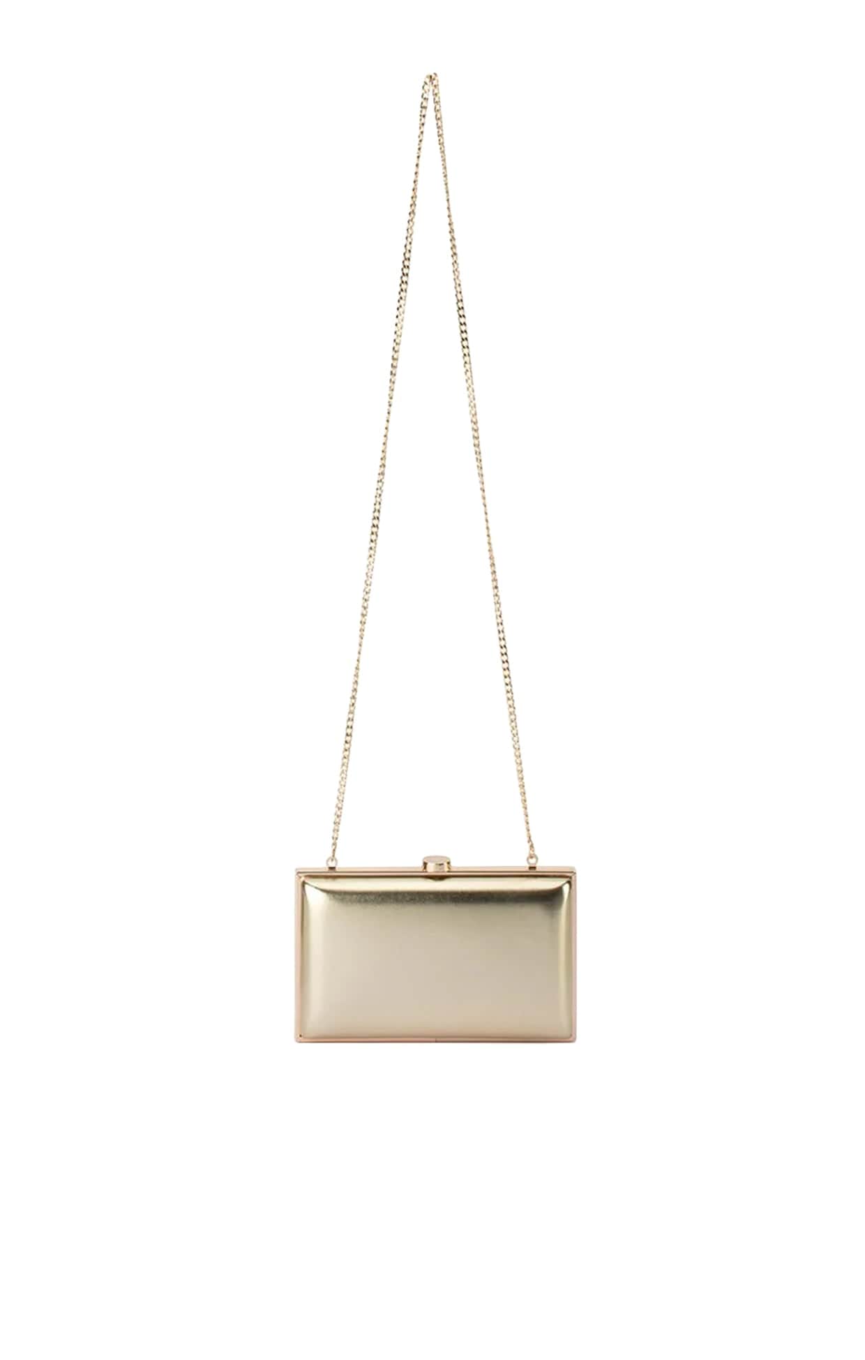 Bags OS / GOLD LUCY METALLIC CLUTCH BAG  IN GOLD