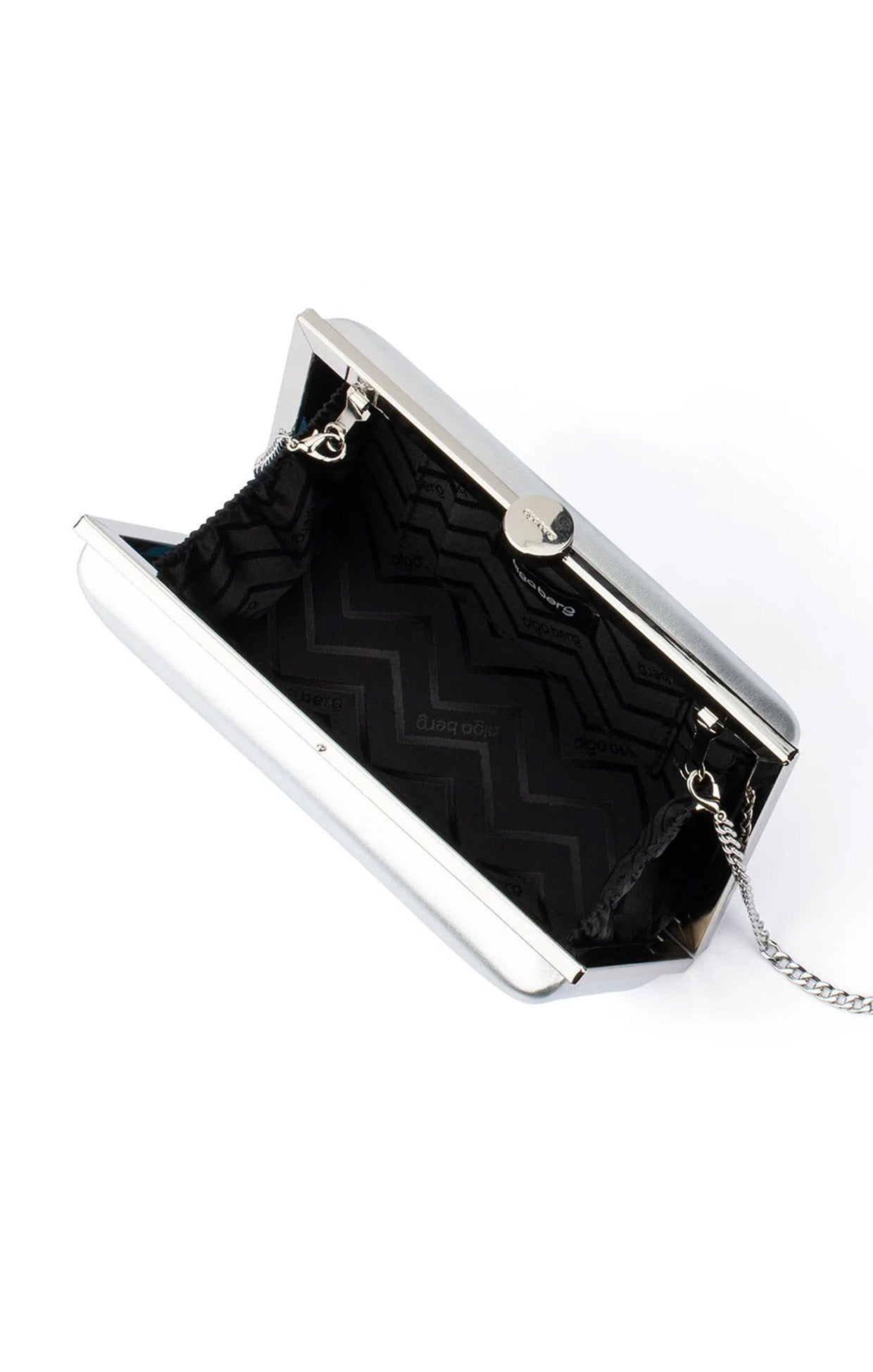 Bags OS / SILVER LUCY METALLIC CLUTCH BAG IN SILVER