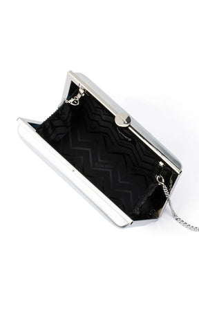 Bags OS / SILVER LUCY METALLIC CLUTCH BAG IN SILVER
