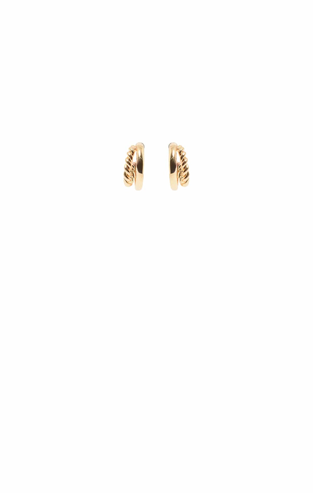 Earrings OS / GOLD NINA DOUBLE HOOP EARRINGS IN GOLD