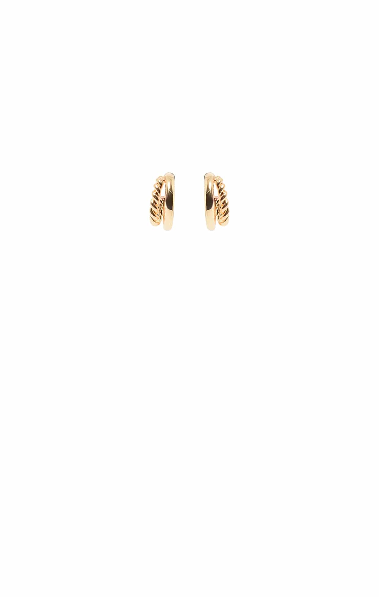 Earrings OS / GOLD NINA DOUBLE HOOP EARRINGS IN GOLD