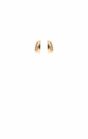 Earrings OS / GOLD NINA DOUBLE HOOP EARRINGS IN GOLD