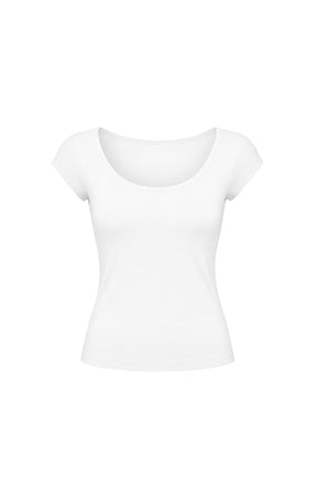 Tops Multi Occasion CAP SLEEVE TOP IN WHITE