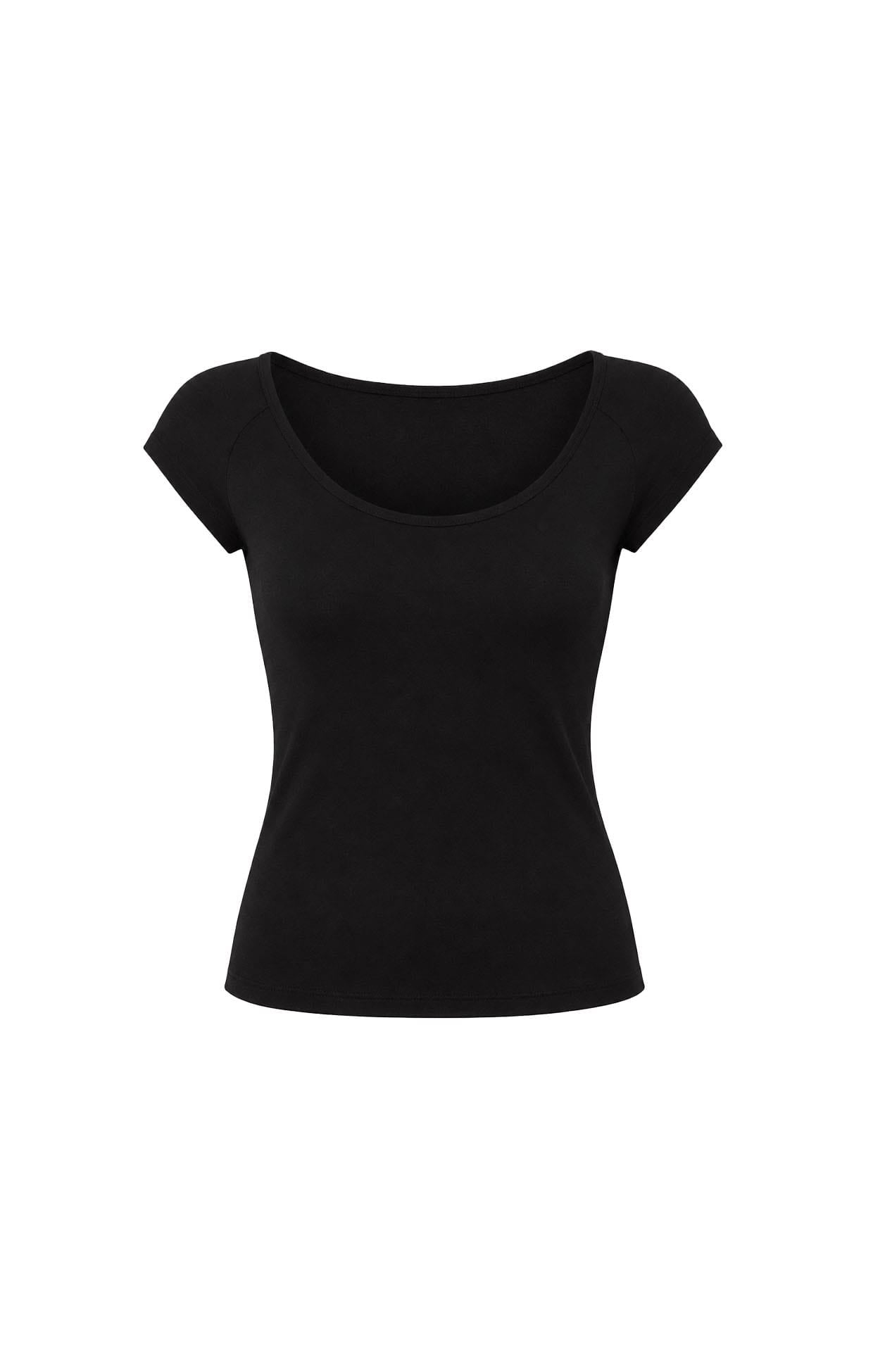 Tops Multi Occasion CAP SLEEVE TOP IN BLACK