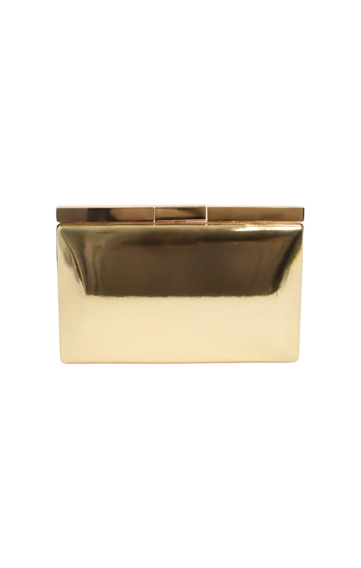 Bags OS / Gold SIMONA STRUCTURED CLUTCH BAG  IN GOLD