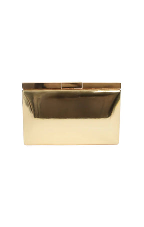 Bags OS / Gold SIMONA STRUCTURED CLUTCH BAG  IN GOLD
