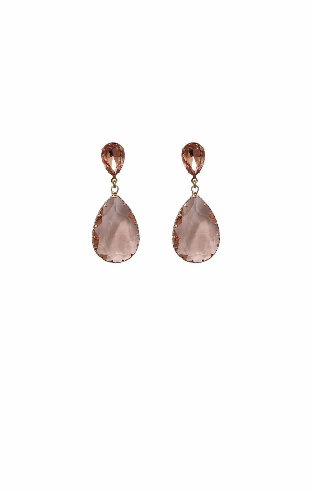 Earrings OS / PEACH SYLVIE DROP EARRINGS IN PEACH