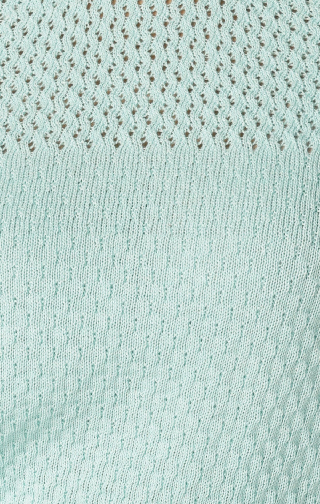 Knitwear 3/4 SLEEVE RIPPLE KNIT TOP IN SKY BLUE