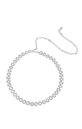 Belts OS / SILVER DIAMANTE LINK BELT