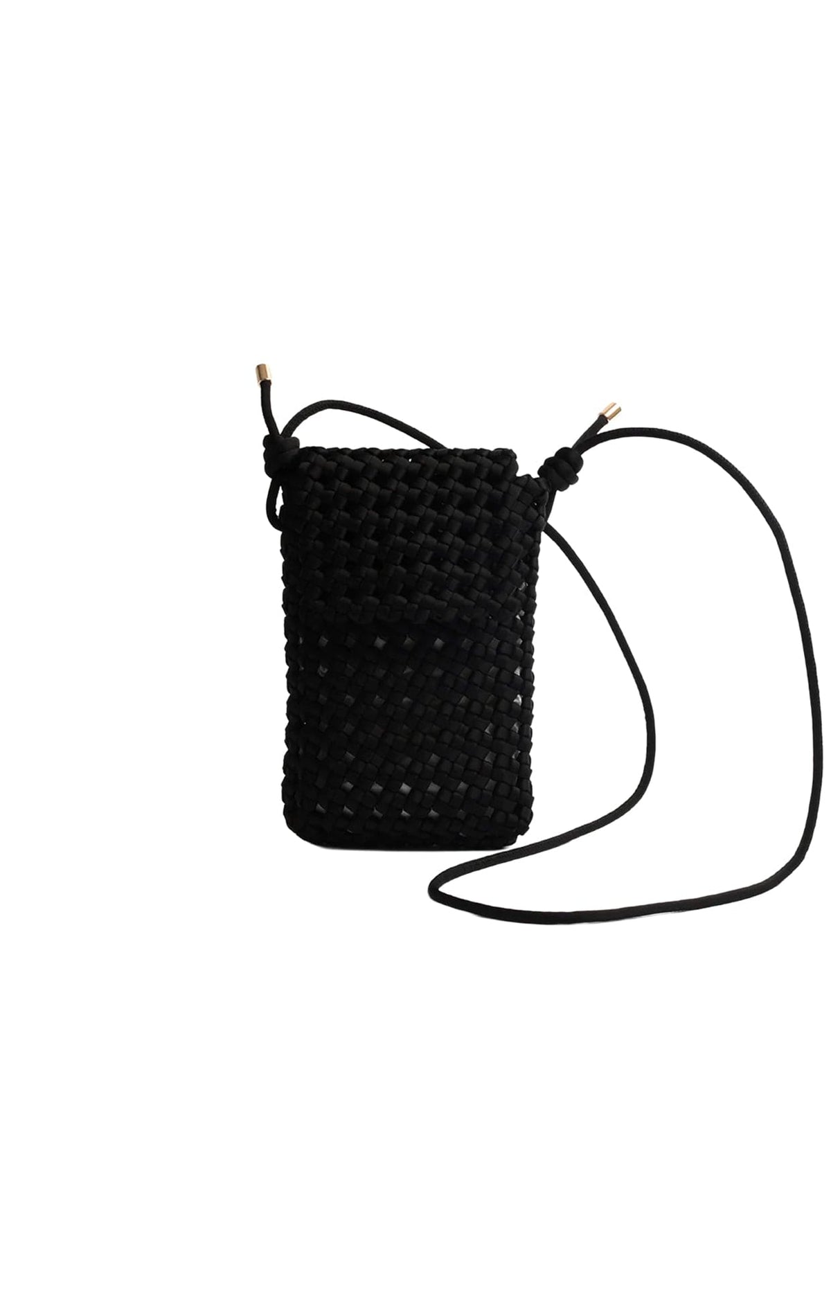 Bags OS / BLACK MERRIN WOVEN SATIN CROSSBODY BAG IN BLACK