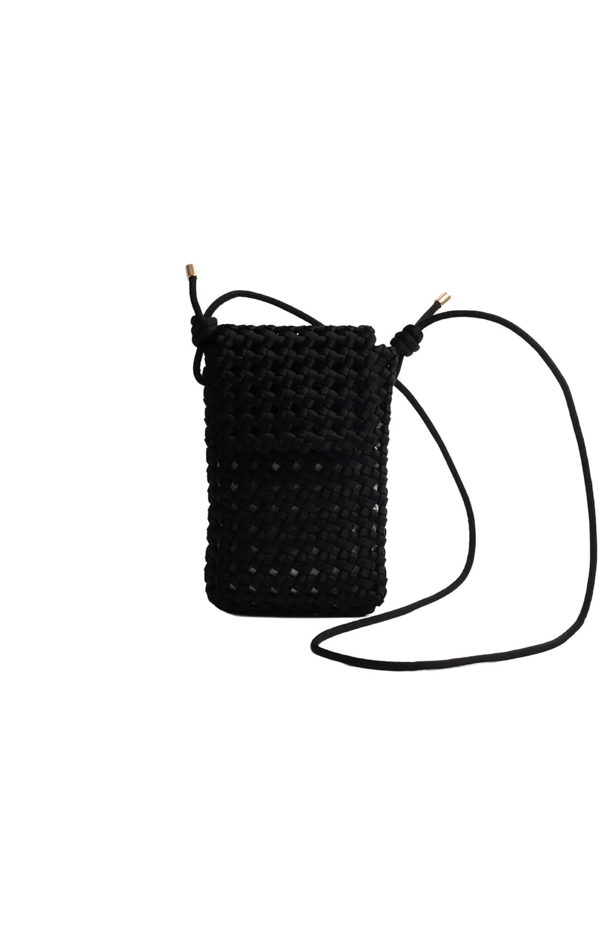 Bags OS / BLACK MERRIN WOVEN SATIN CROSSBODY BAG IN BLACK