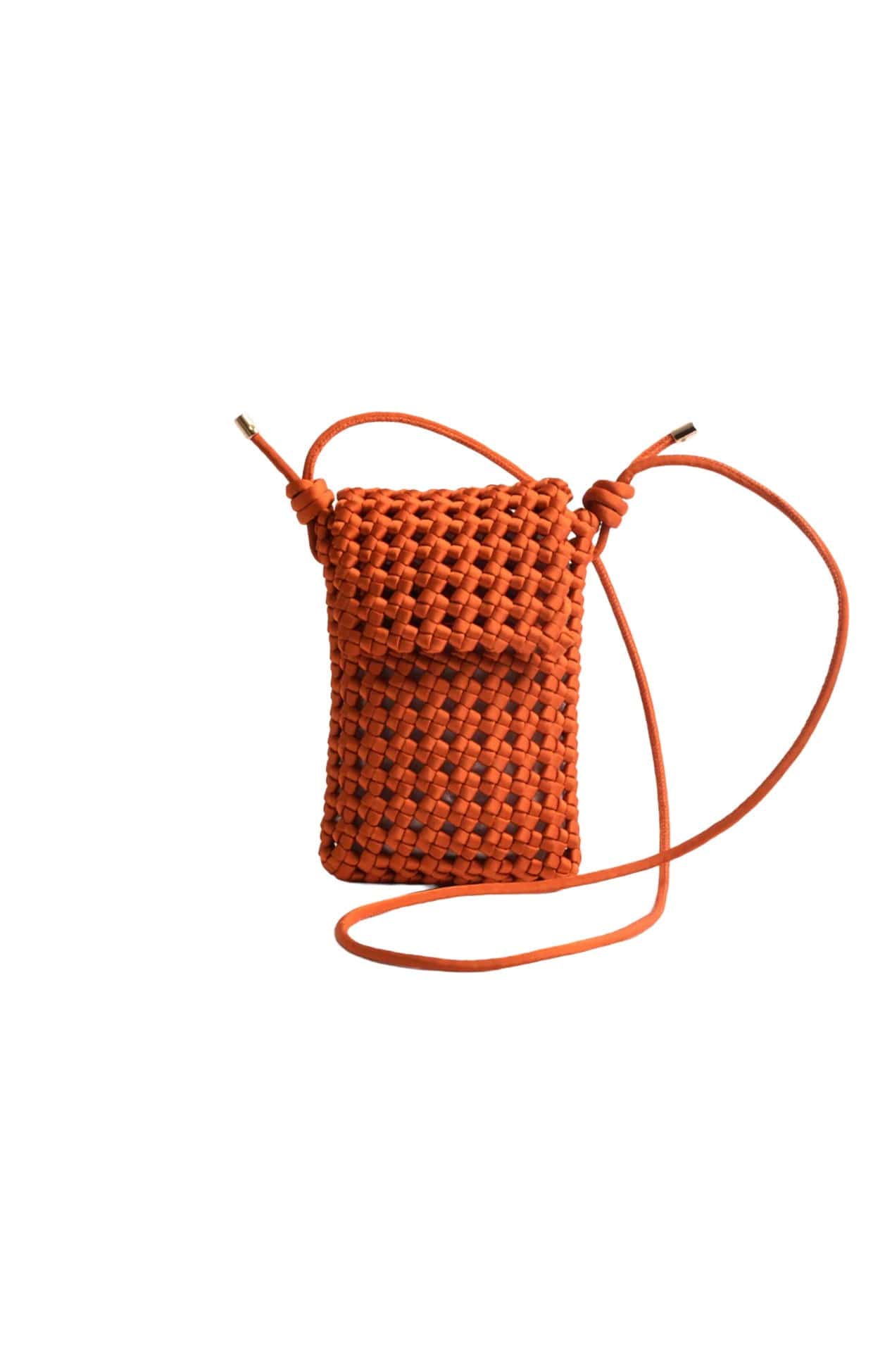 Bags OS / ORANGE MERRIN WOVEN SATIN CROSSBODY IN ORANGE