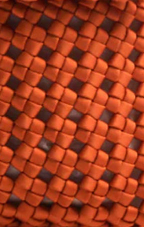 Bags OS / ORANGE MERRIN WOVEN SATIN CROSSBODY IN ORANGE