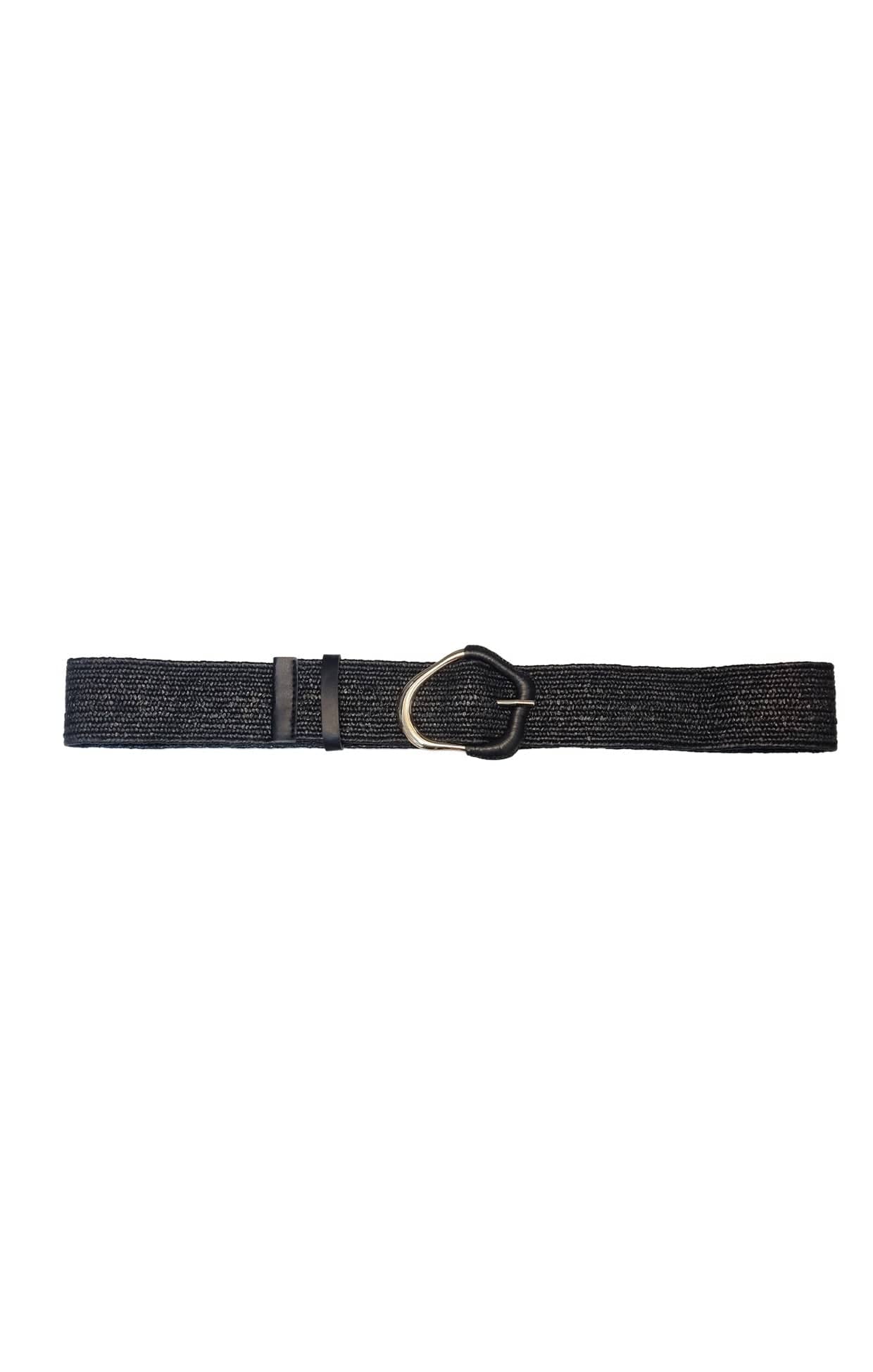 Belts OS / BLACK MIRA STRETCH BELT IN BLACK