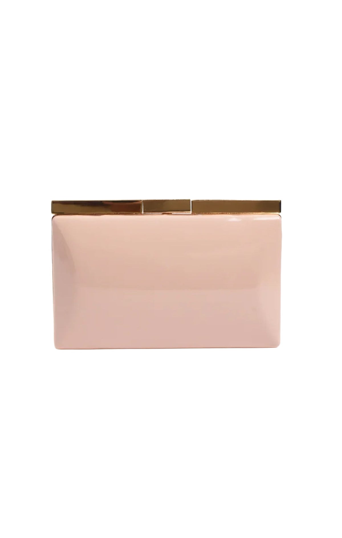 Bags OS / PEACH SIMONA STRUCTURED CLUTCH IN PEACH