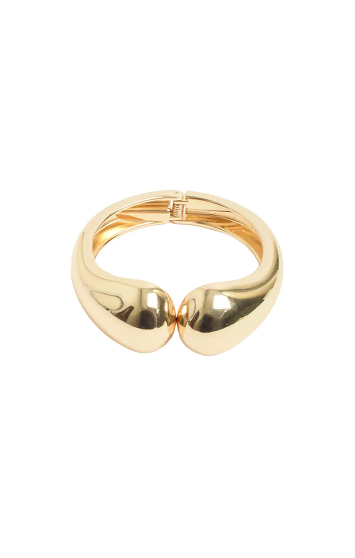 Bracelets OS / GOLD STATEMENT HINGED BANGLE