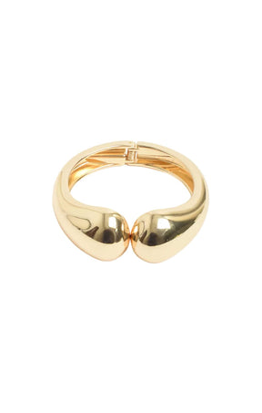 Bracelets OS / GOLD STATEMENT HINGED BANGLE