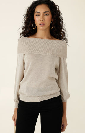 Knitwear ANDRENA KNIT TOP IN OATMEAL