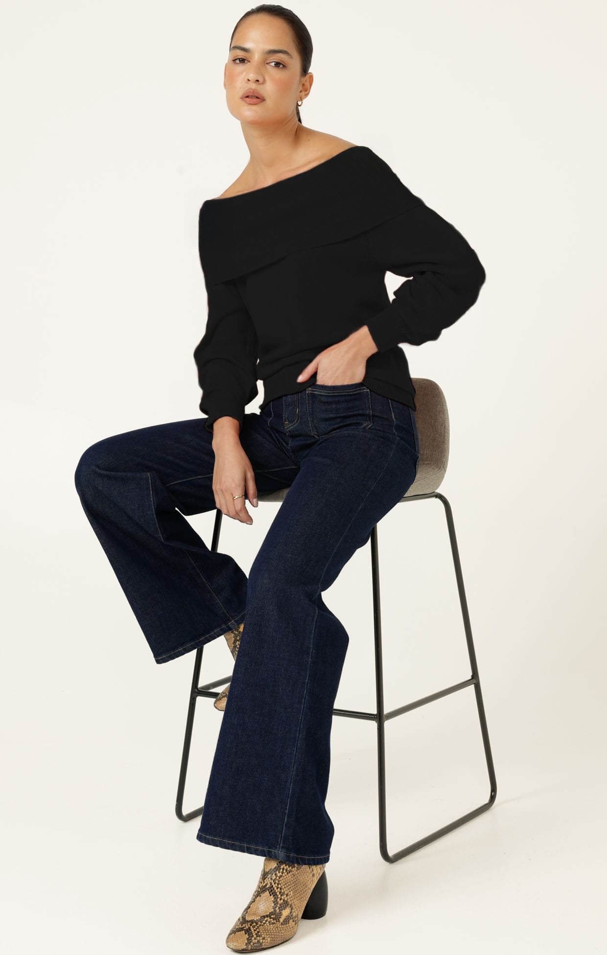 Knitwear ANDRENA KNIT TOP IN BLACK