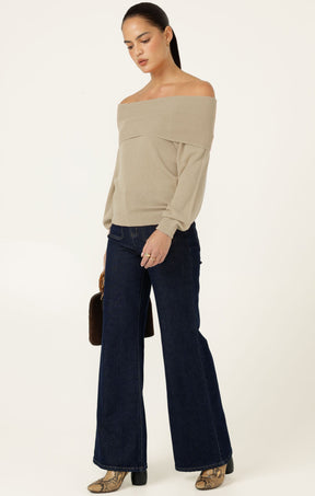 Knitwear ANDRENA KNIT TOP IN OATMEAL
