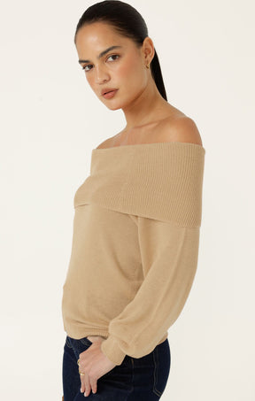 Knitwear ANDRENA KNIT TOP IN OATMEAL