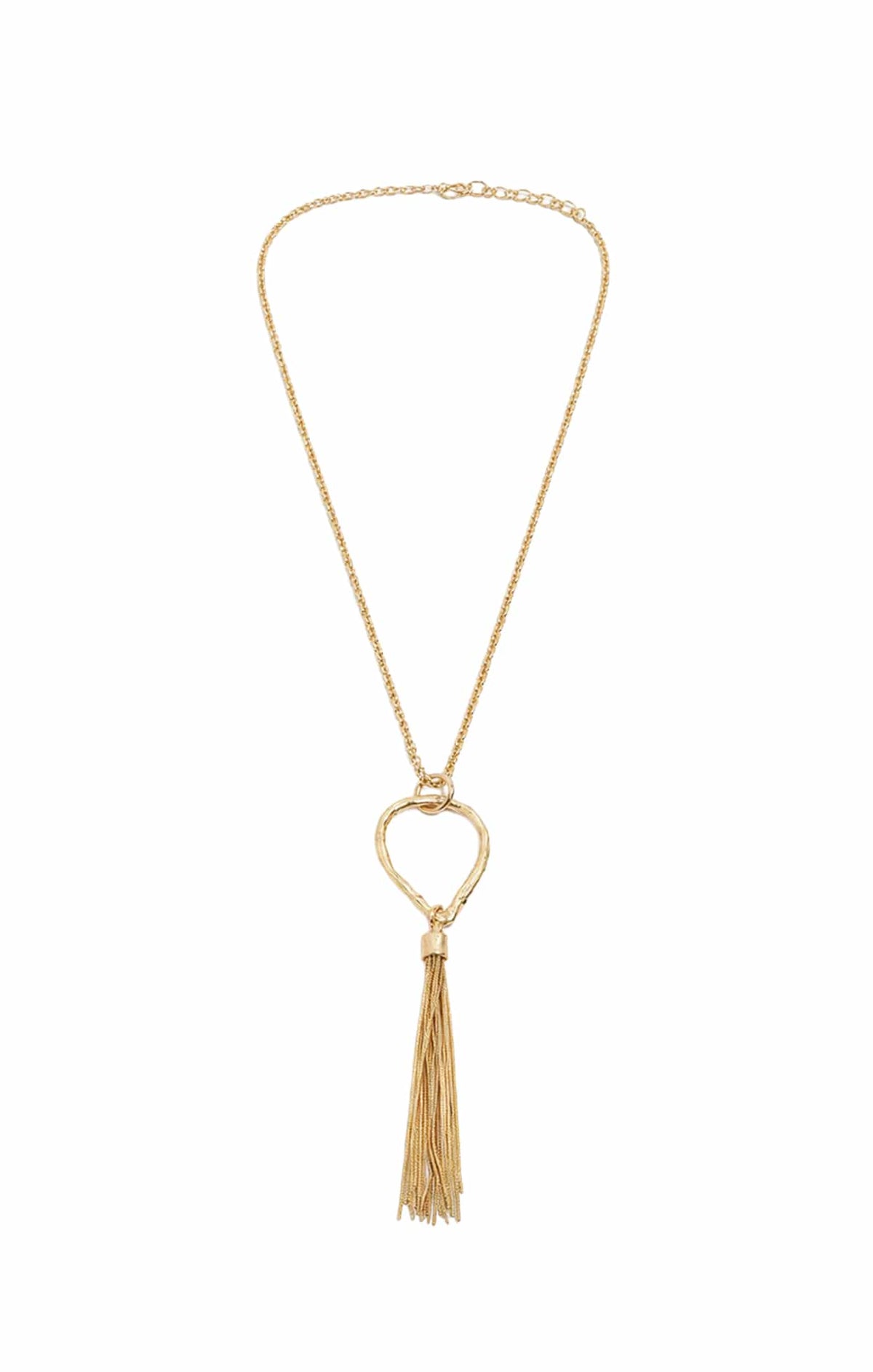 ACCESSORIES Necklaces OS / GOLD ARIA TEARDROP TASSEL NECKLACE