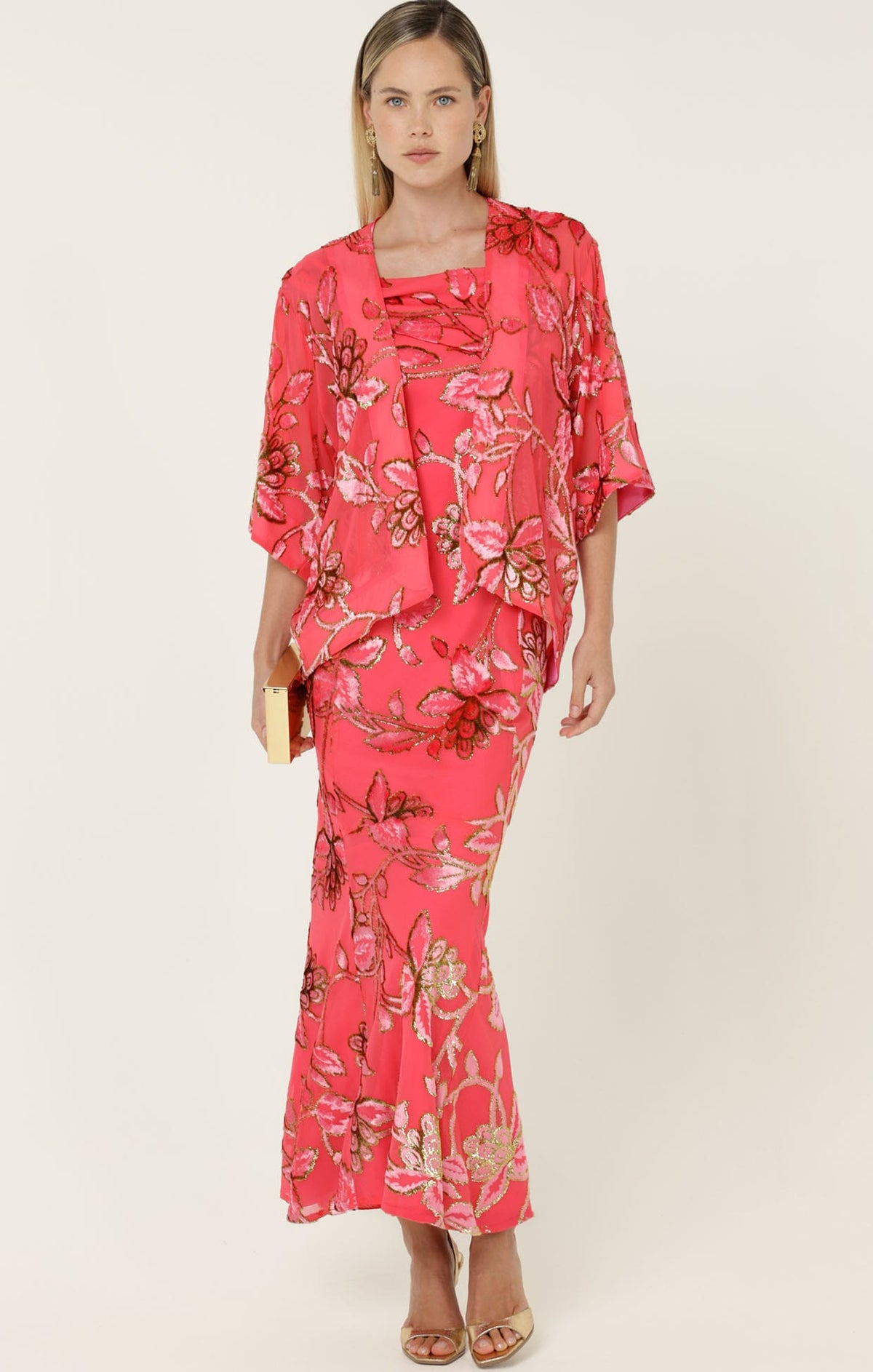Jackets BLOSSOM KIMONO IN WATERMELON GOLD