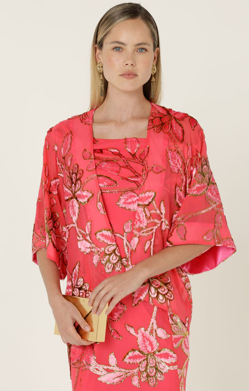 Jackets BLOSSOM KIMONO IN WATERMELON GOLD