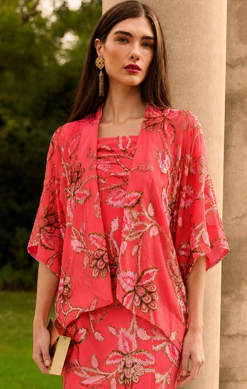 Jackets BLOSSOM KIMONO IN WATERMELON GOLD
