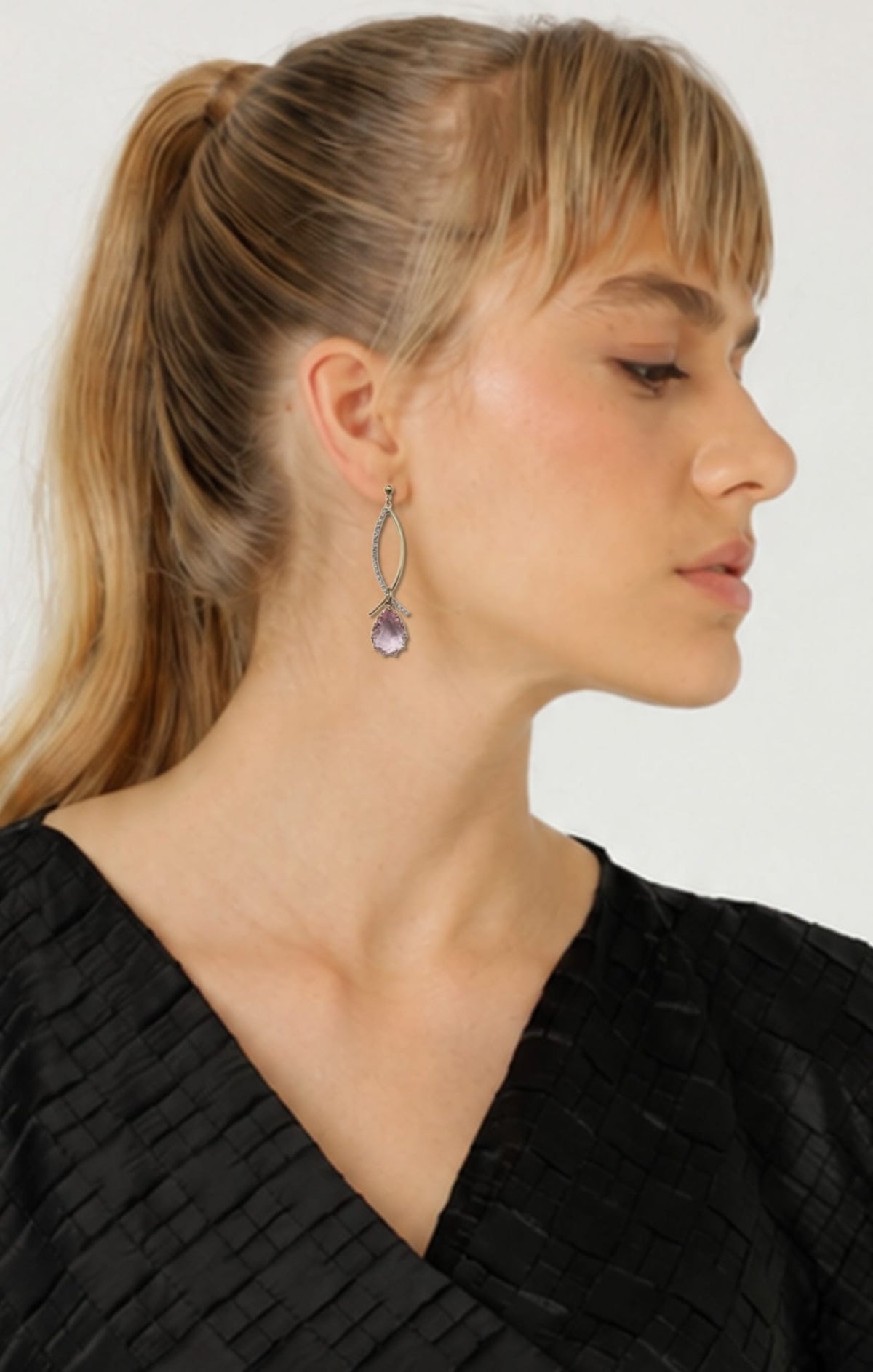 ACCESSORIES Earrings OS / PINK ALLEGRA DROP EARRINGS IN PINK