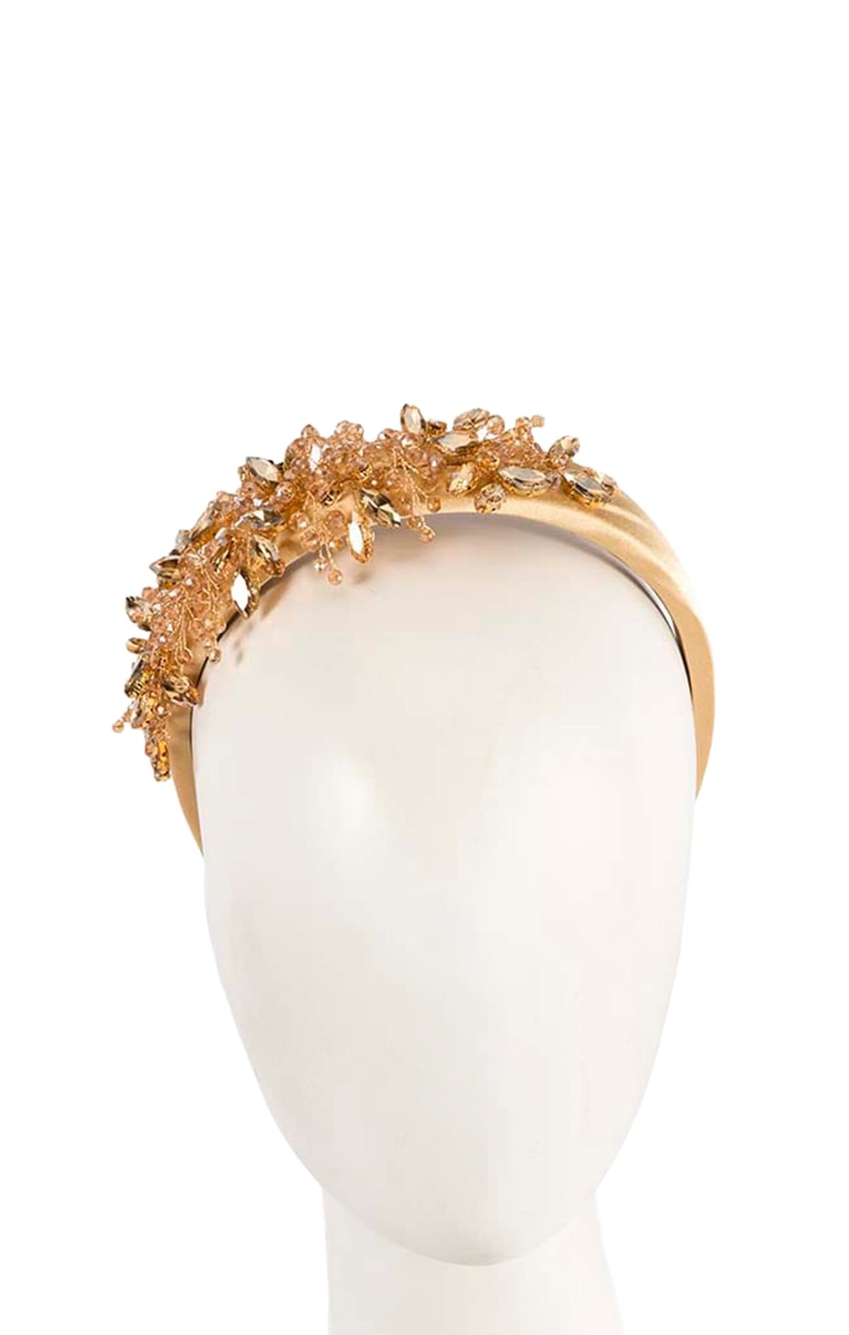 Headbands OS / GOLD AMELIA BEADED HEADBAND IN GOLD