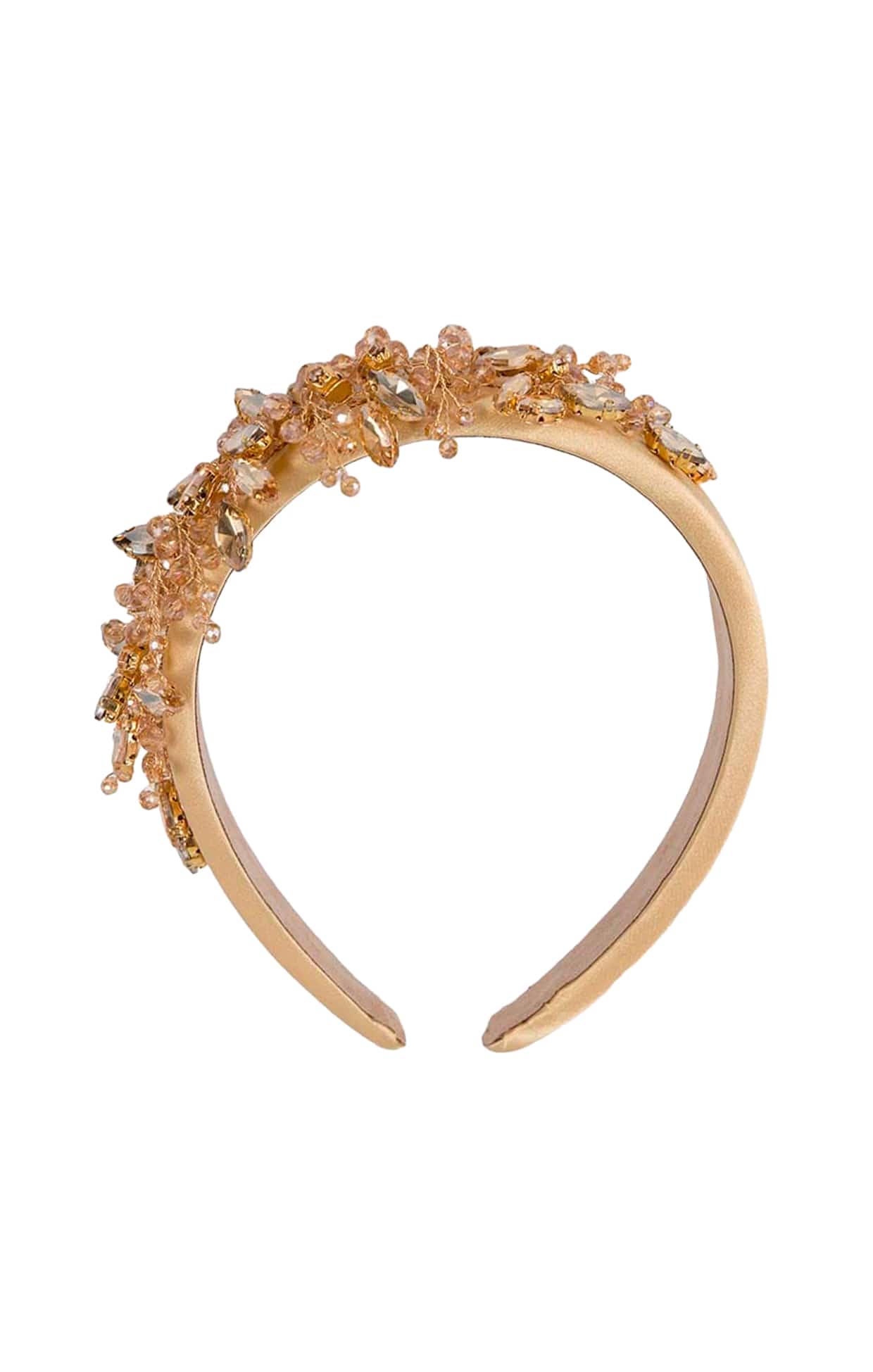 Headbands OS / GOLD AMELIA BEADED HEADBAND IN GOLD