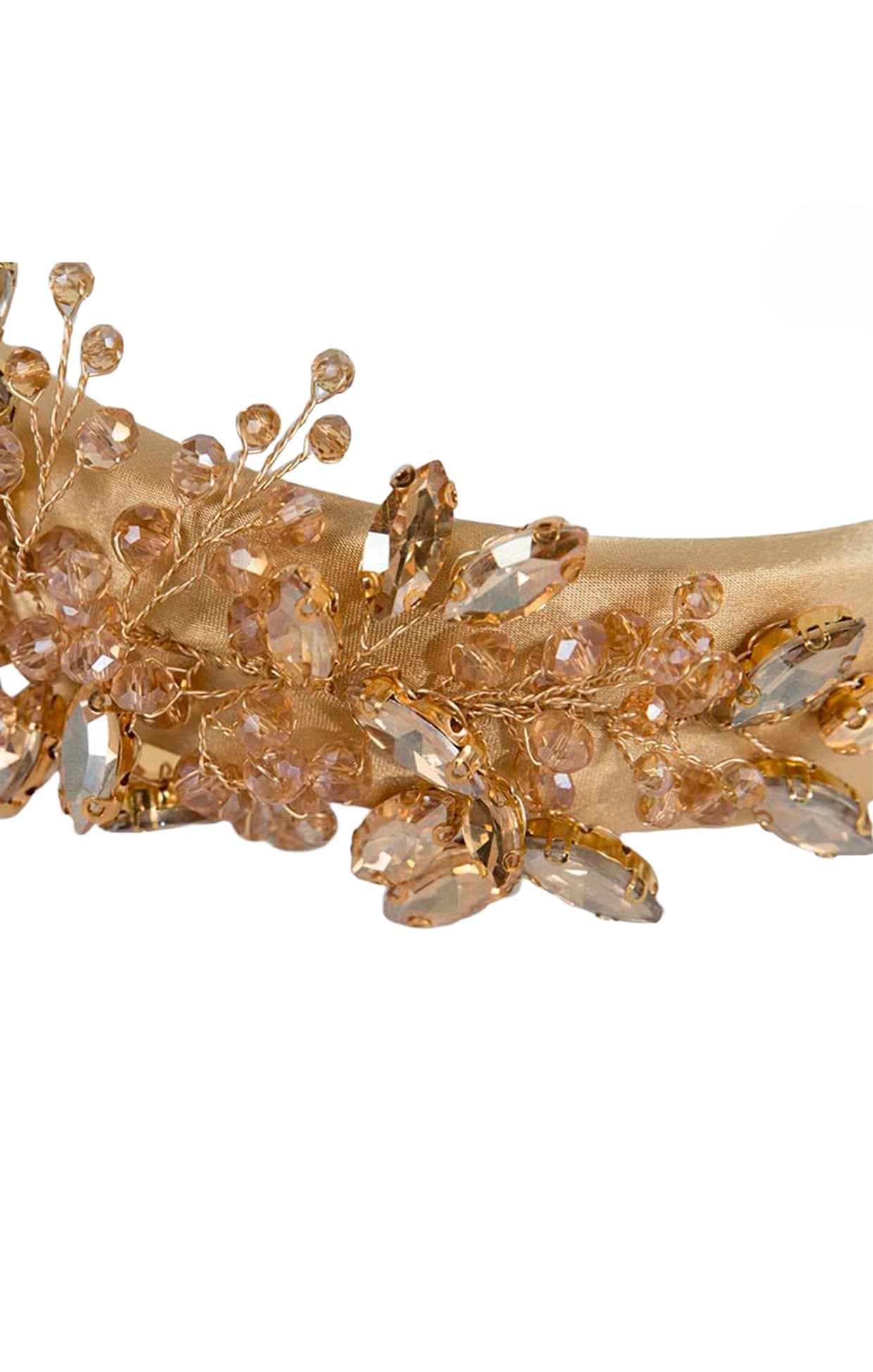 Headbands OS / GOLD AMELIA BEADED HEADBAND IN GOLD