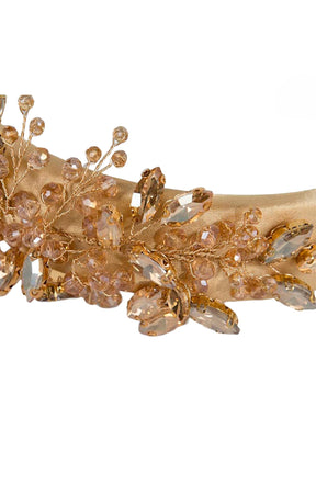 Headbands OS / GOLD AMELIA BEADED HEADBAND IN GOLD