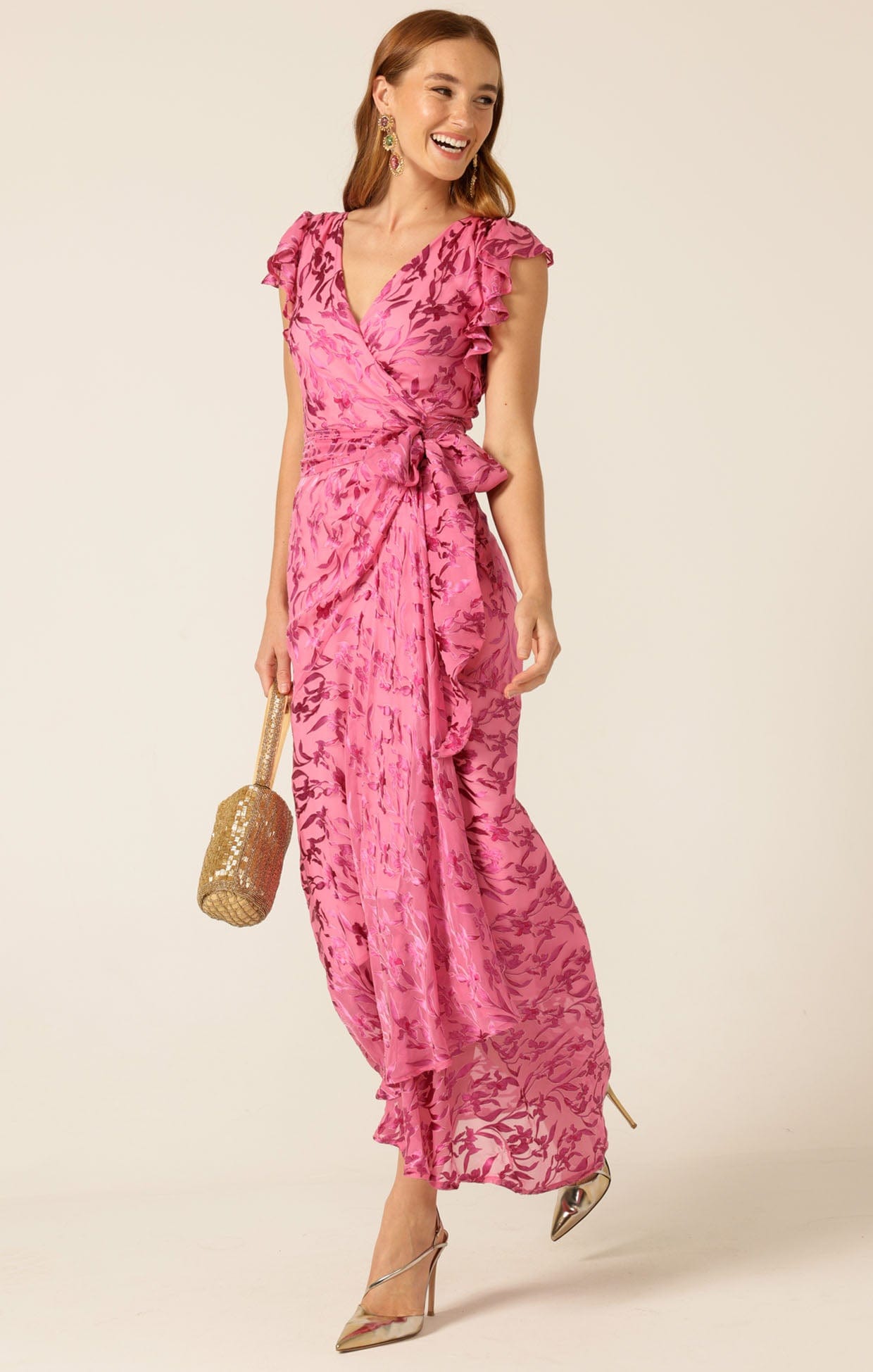 Dresses Events BELLA ROSE MAXI WRAP DRESS