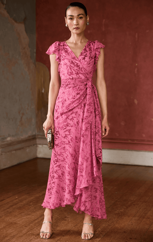 Dresses Events BELLA ROSE MAXI WRAP DRESS