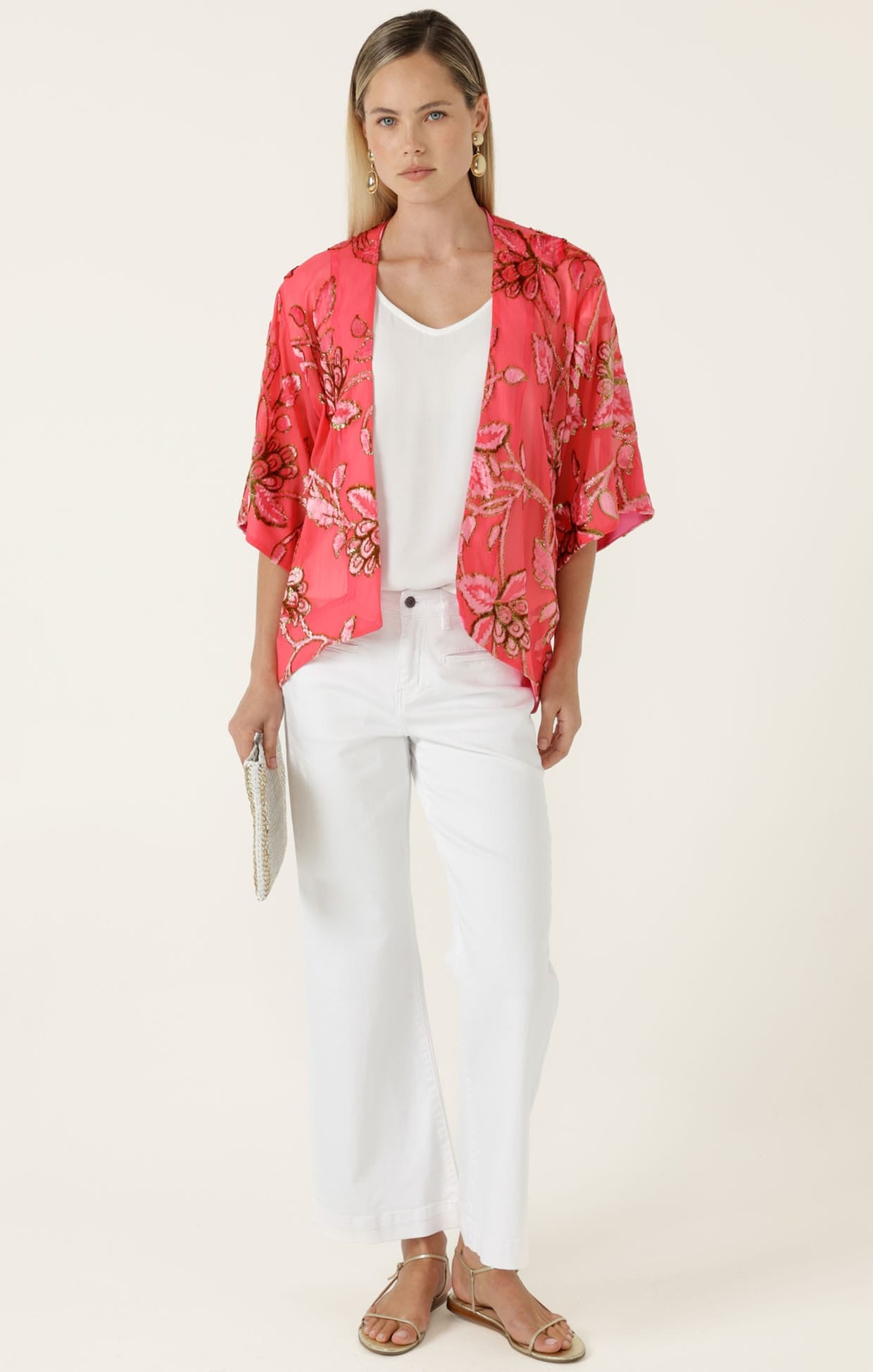 Jackets BLOSSOM KIMONO IN WATERMELON GOLD